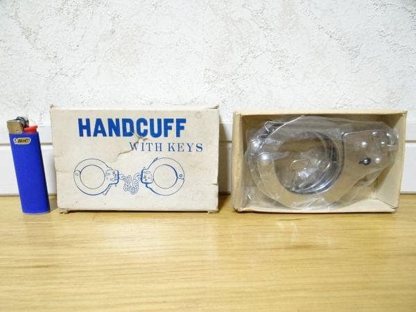 新品 80年代 ビンテージ 日本製 HANDCUFF 手錠 鍵付き 昭和 当時物