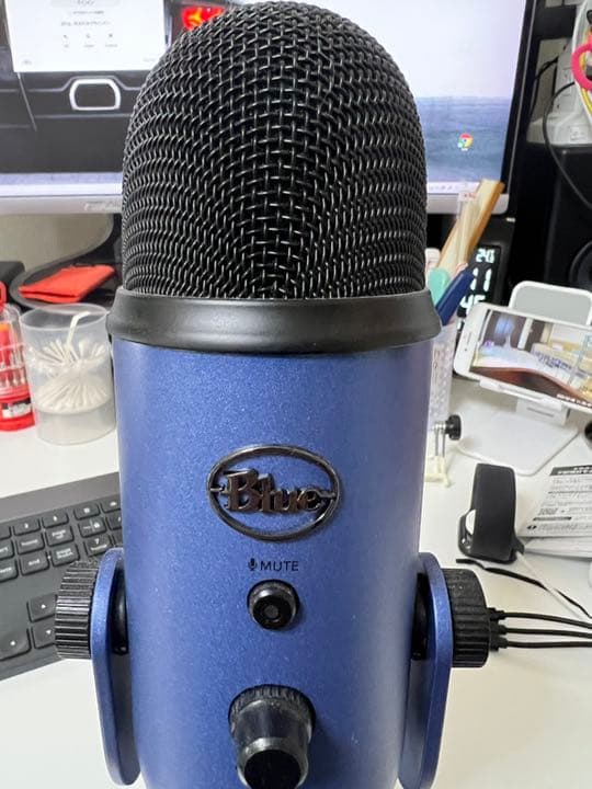 【美品】Blue yeti コンデンサーマイク カラー青