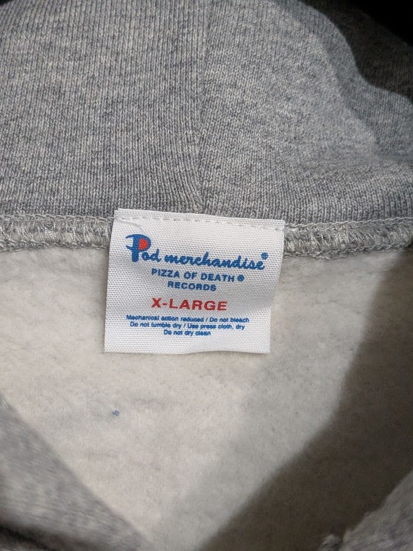 美品 PIZZA OF DEATH ピザオブデス ジップパーカー XL グレー