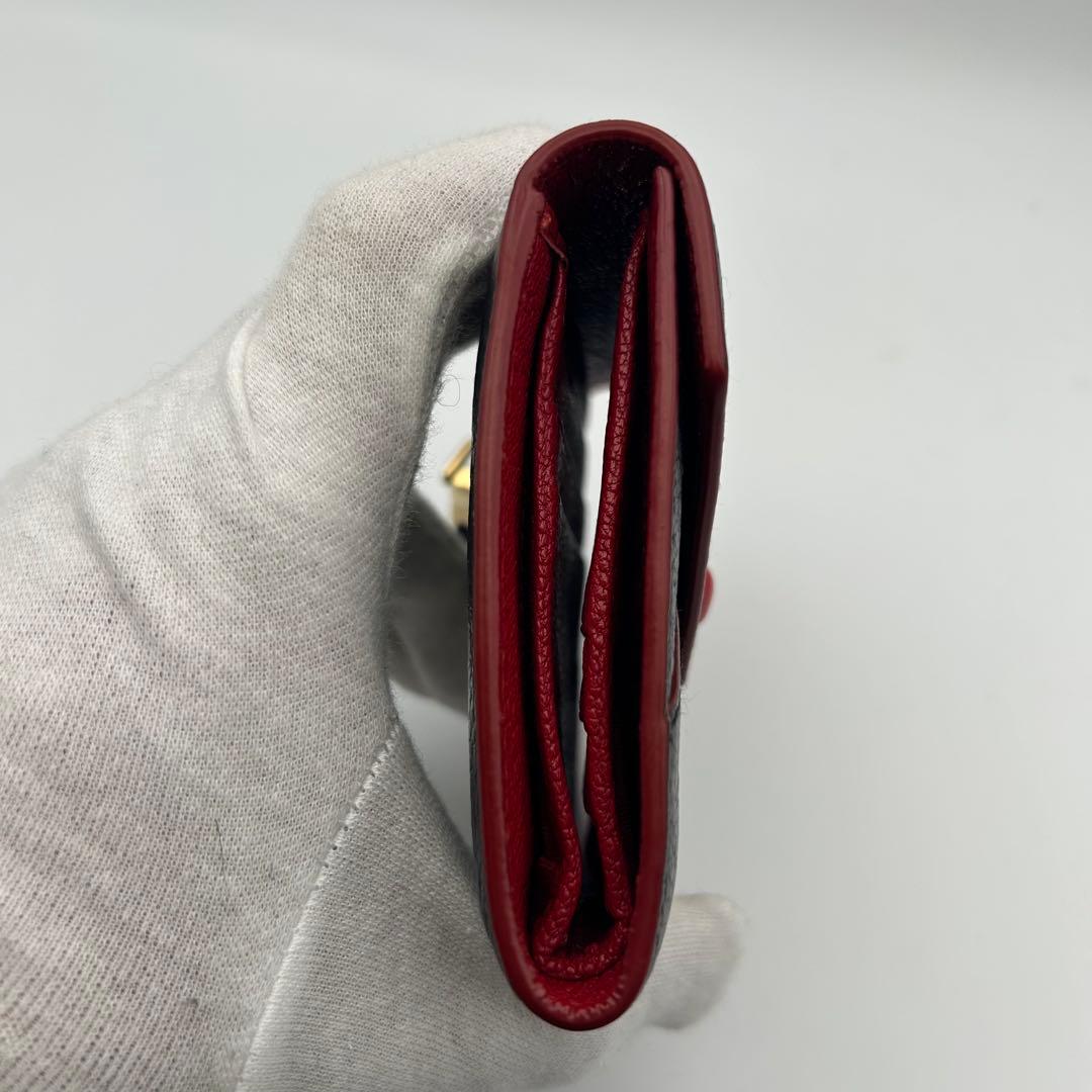 ミュウミュウ　ラブレター　財布　マドラス　コンパクトウォレット　マリーヌルージュ