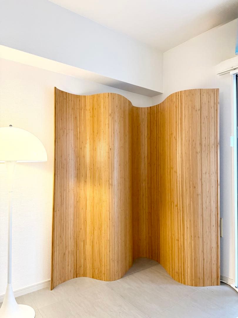 Artek風　ウッドカーブパーテーション