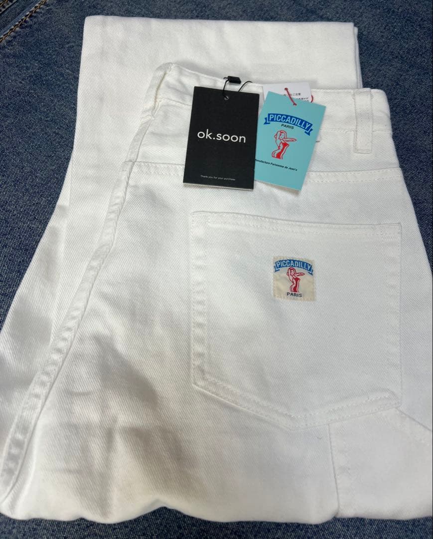 ok.soon×piccadilly コットンホワイトペインターパンツ　サイズ3