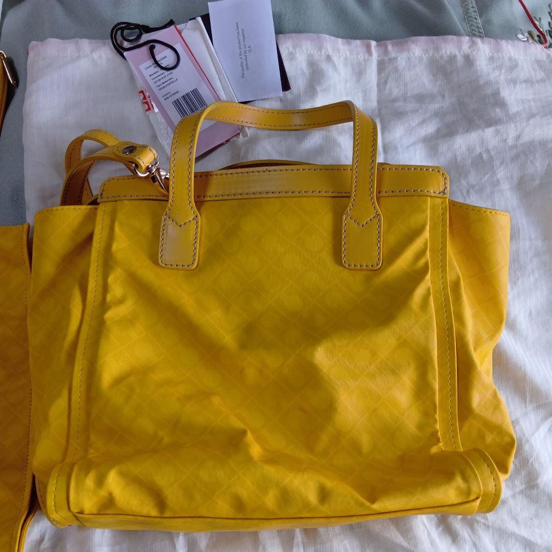 ゲラルディーニ　イエロー　ショルダーバッグ、エコバッグ、財布　3点セット