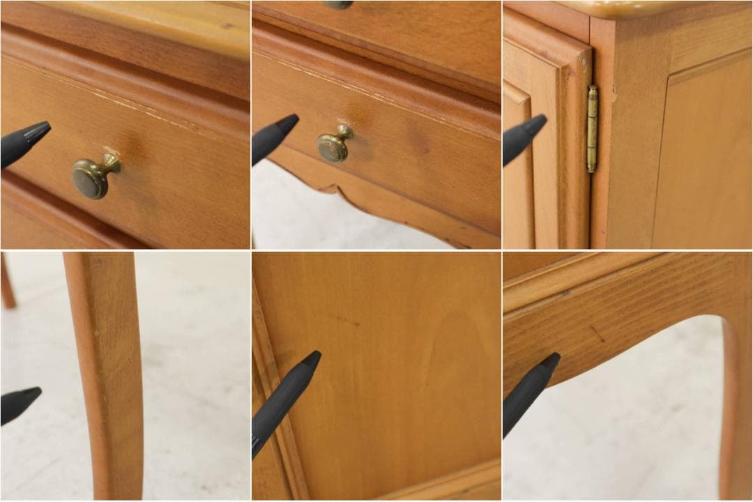 値下カリモク アンティーク調 猫脚 コンソールテーブル ブナ材 AJ1052NS