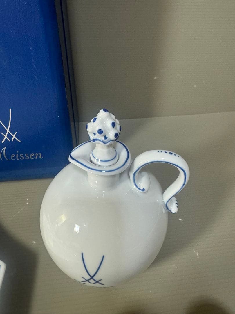 2331マイセン 歴代双剣マーク 酒器 カップ トレイ ボトル 皿 8点 セット