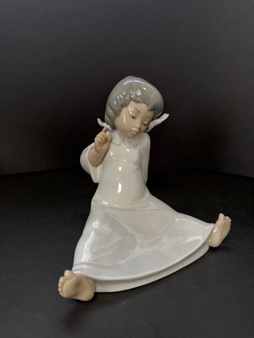 絶盤 !美品!リヤドロ Lladro 天使の考え事【えーと、それは】フィギュリン