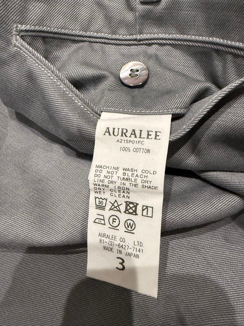 茜様auralee WASHED FINX LIGHT CHINO PANTS