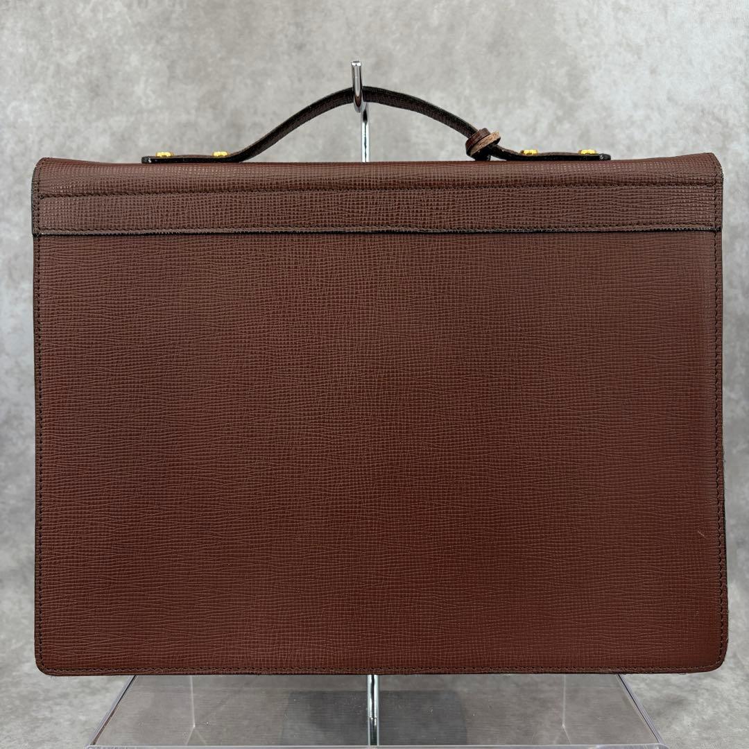 ソメスサドル ブリーフケース ビジネスバッグ サドルレザー 本革 鍵 ブラウン