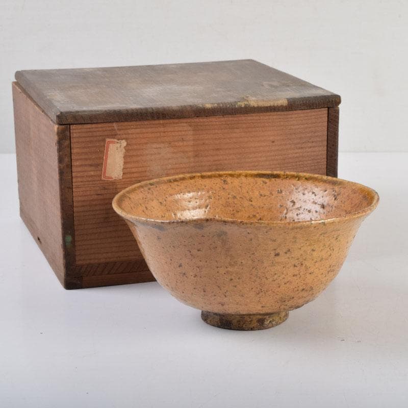 茶道具　黄瀬戸　茶碗　時代箱　V　9180