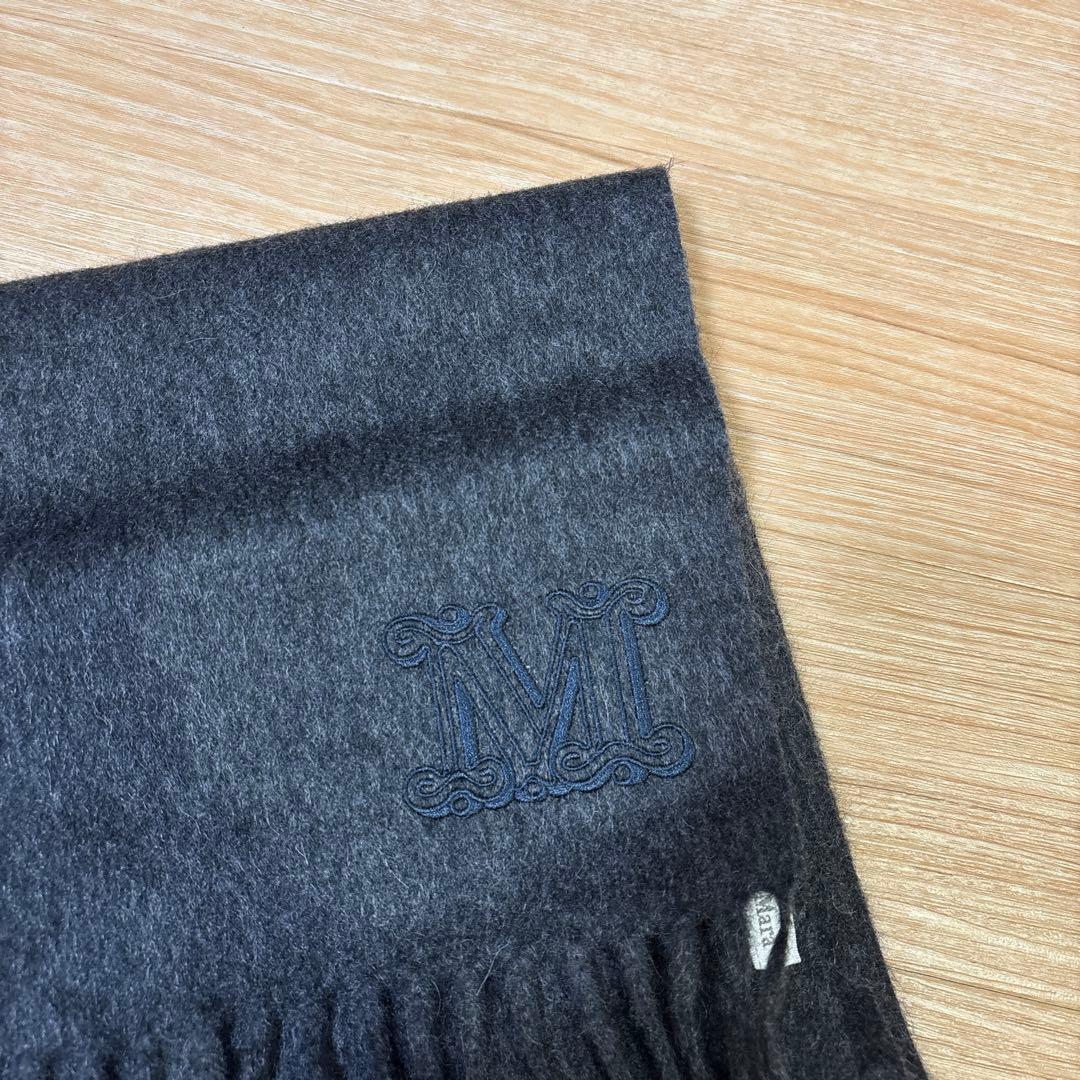 【新品タグ有り】Max Mara カシミヤ ストール マフラー ダークグレー