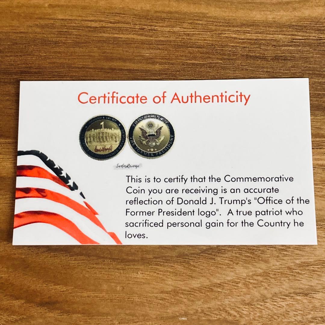 （レア！）トランプ大統領　1オンス　大型カラー銀貨　ホワイトハウス