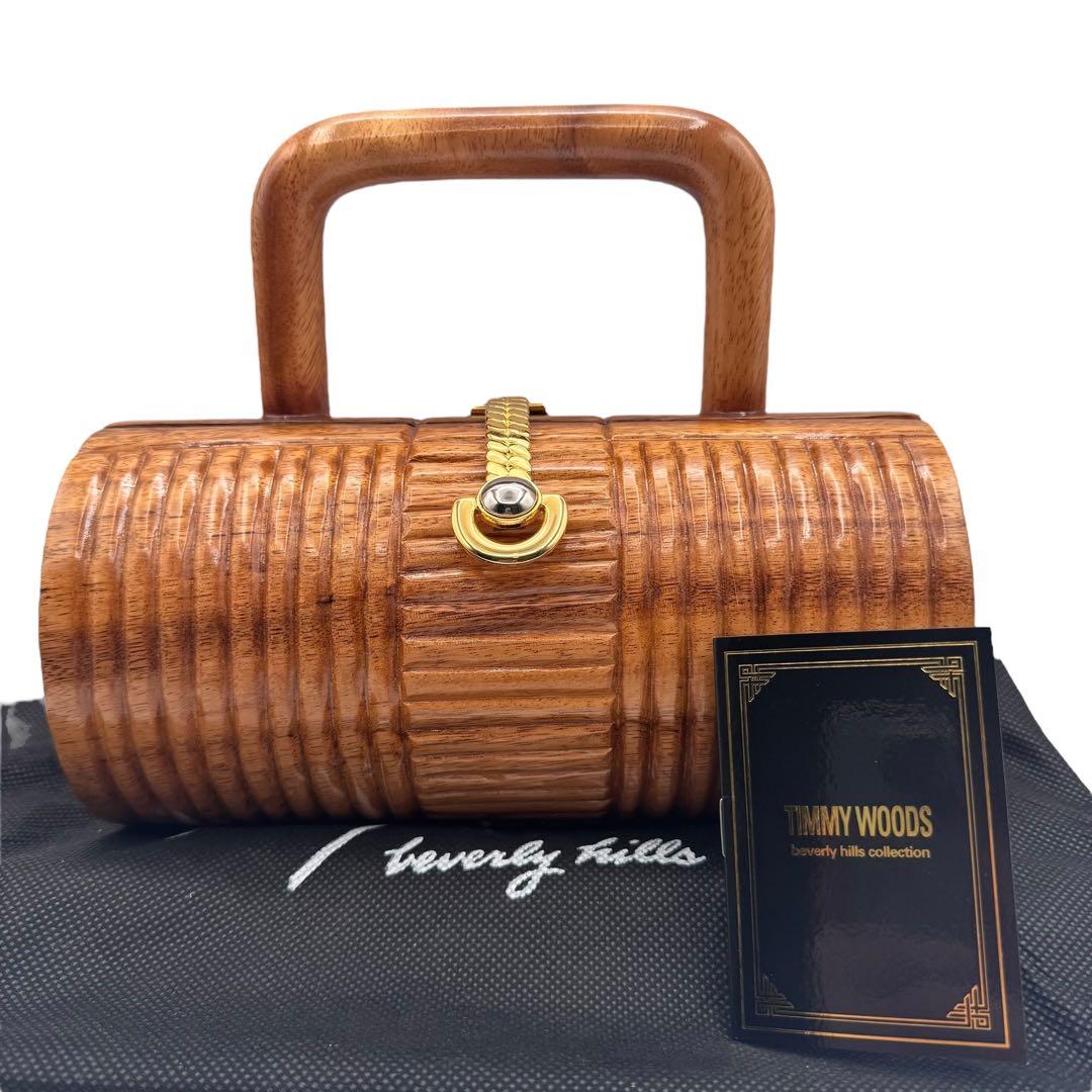 TIMMY WOODS ウッドバッグ バレルシェイプ 木製 保存袋 カード付