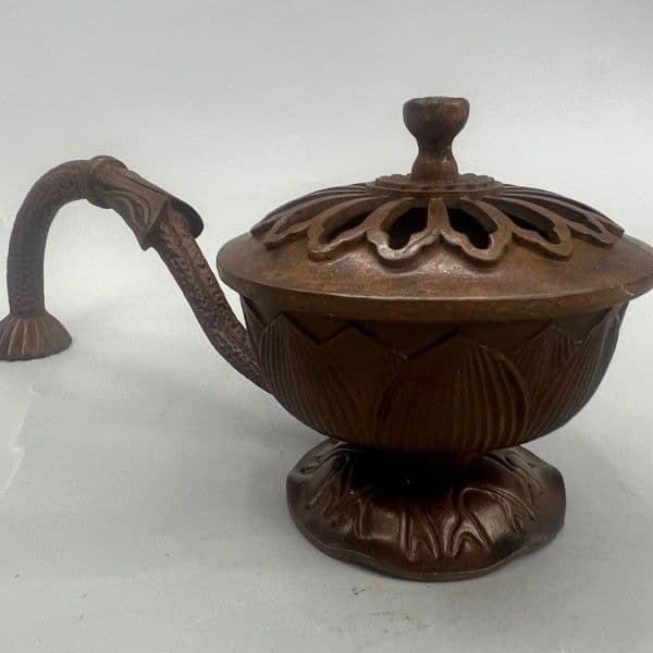 銅器 香炉 手に蓮華蓮蓬香炉 茶道香炉 工芸品 置物