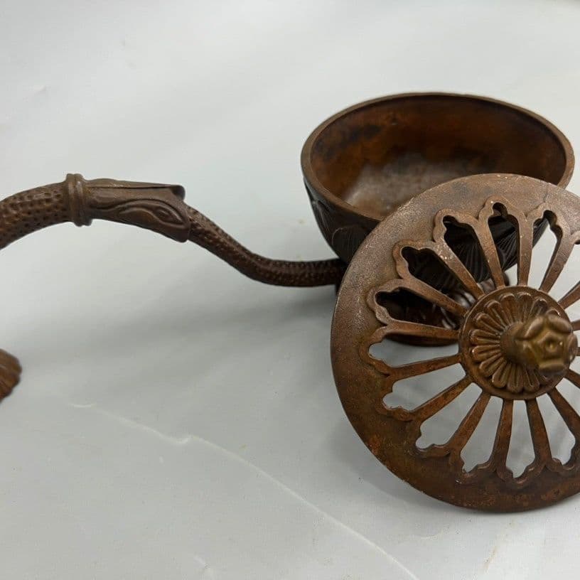 銅器 香炉 手に蓮華蓮蓬香炉 茶道香炉 工芸品 置物