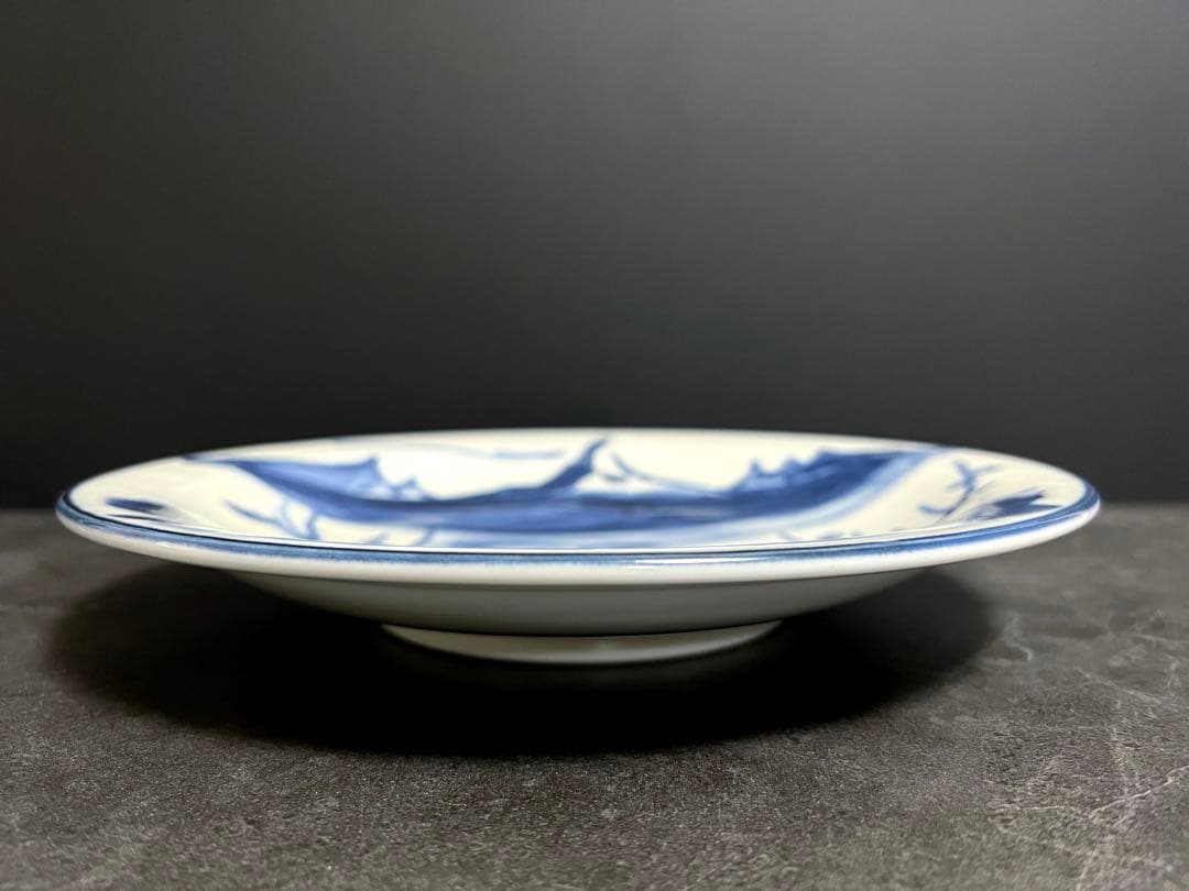 【篠田義一】染付　信濃路　飾皿　 師： 人間国宝 近藤悠三 　新品未使用　共箱