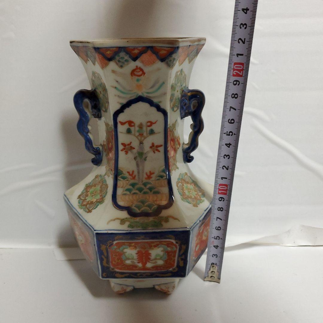 明治伊万里色絵掛け花生