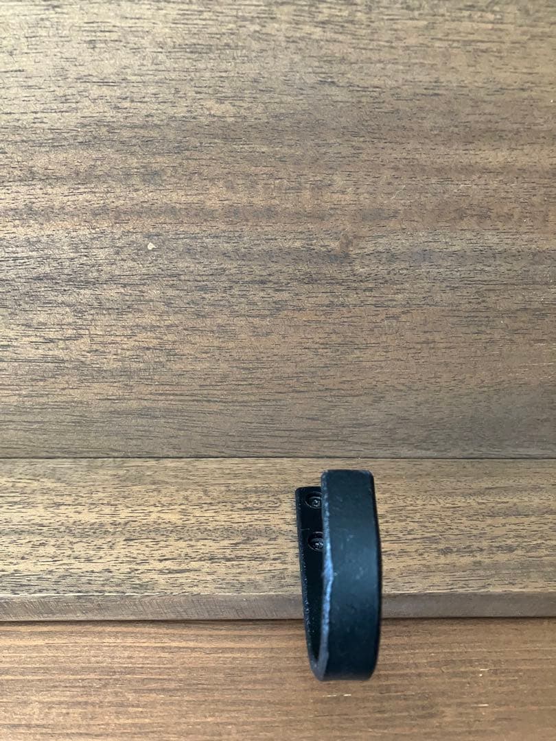 木製壁掛け棚 ガラス扉付き