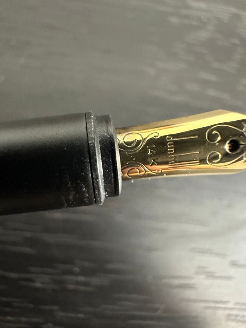 ★高級筆記具★ダンヒル dunhill 万年筆 14Kペン先 ベッコウ柄