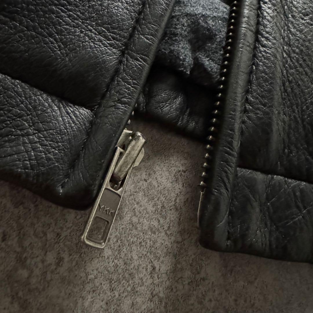 【希少サイズ】エディーバウアー 3XL レザージャケット　シングル　カウレザー