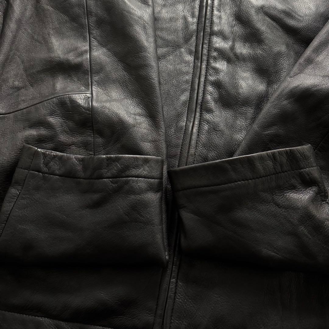 【希少サイズ】エディーバウアー 3XL レザージャケット　シングル　カウレザー