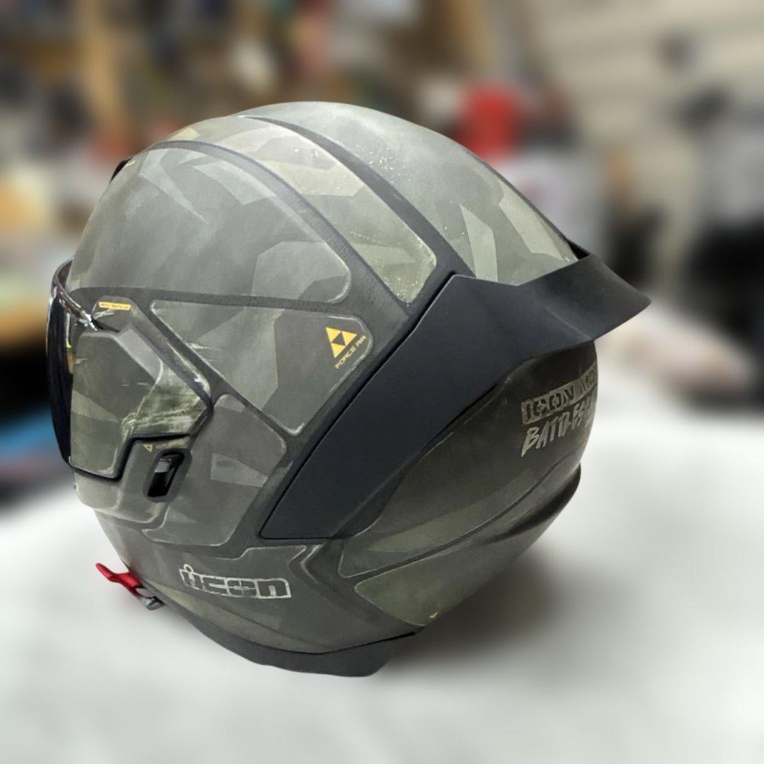 アイコン　エアーフライト バトルスカー2 XL 取説とクリアシールドと袋付き