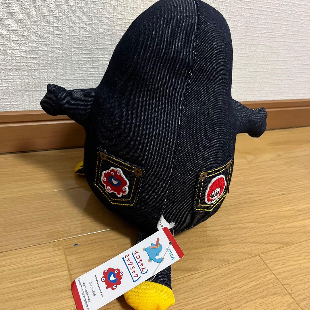 万博　イコちゃん　グッズ デニム　ミャクミャク　デザイン　黒