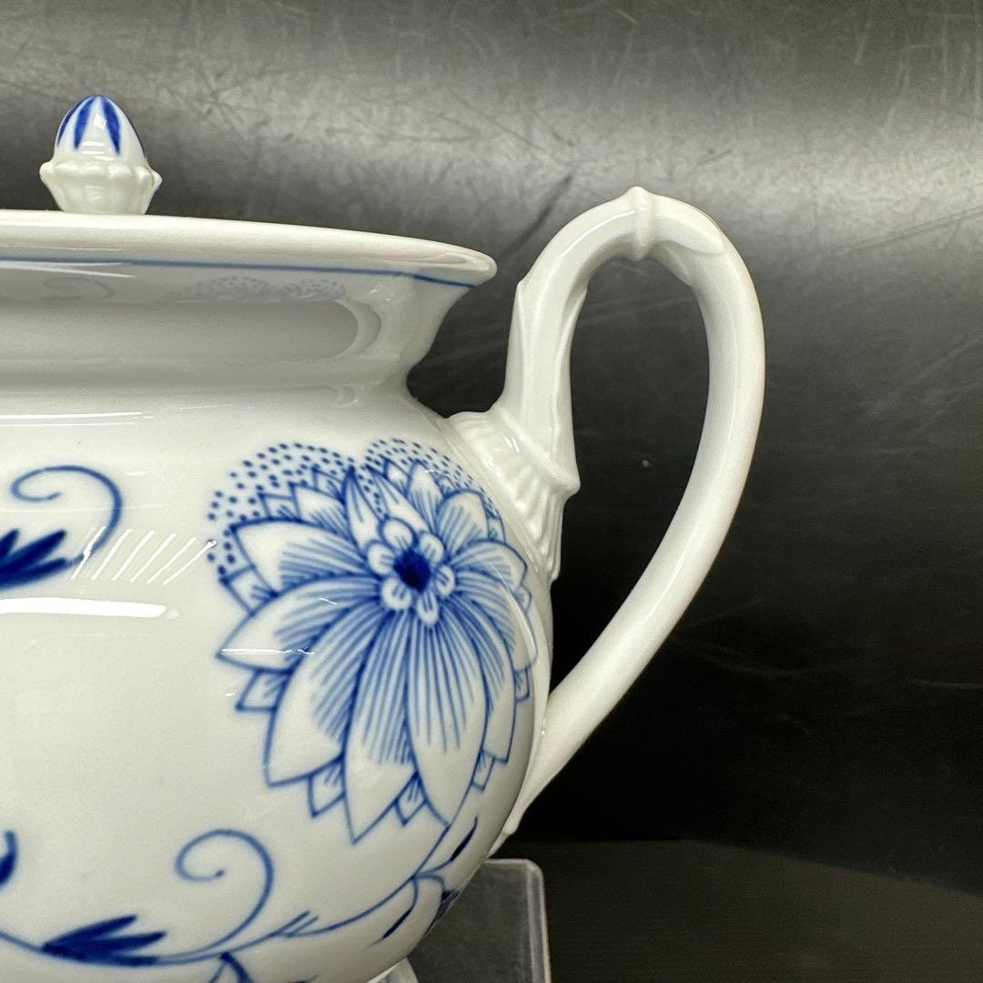 マイセン　ブルーオニオン　希少シェイプ　スワン口　ポット　東ゆ7-1107☆1F