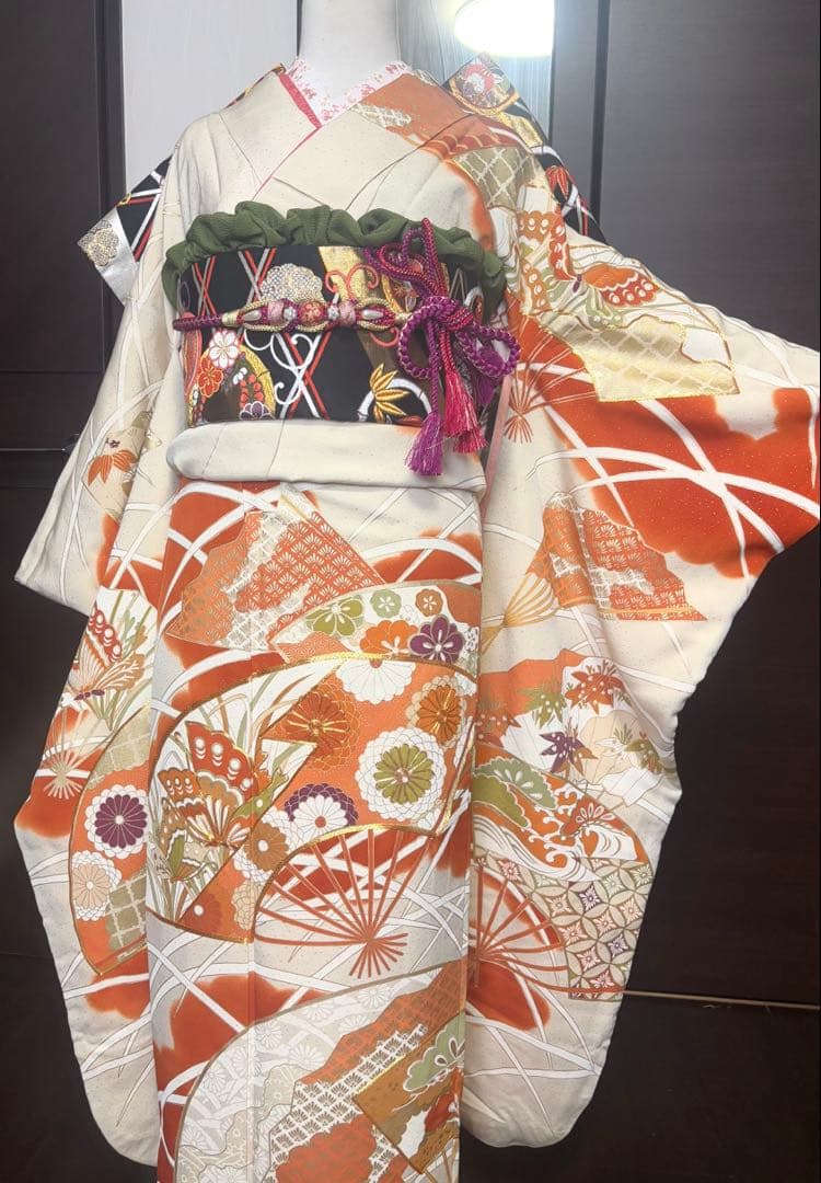 上質　セミアンティーク　振袖フルセット　成人式
