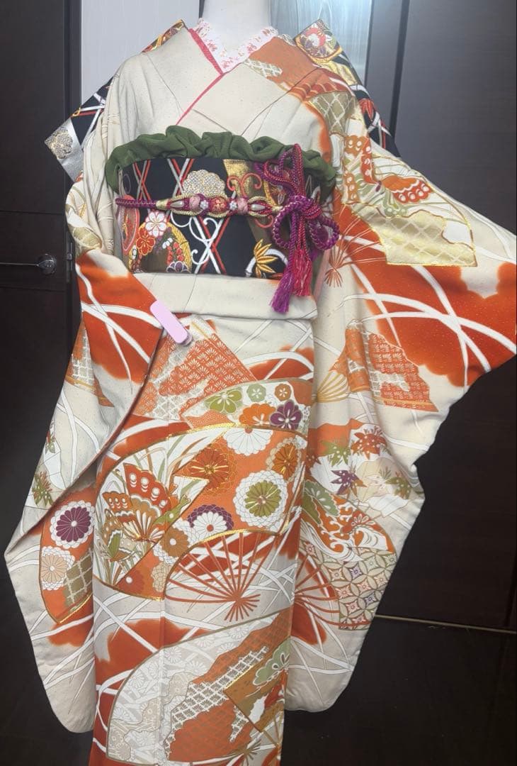 上質　セミアンティーク　振袖フルセット　成人式