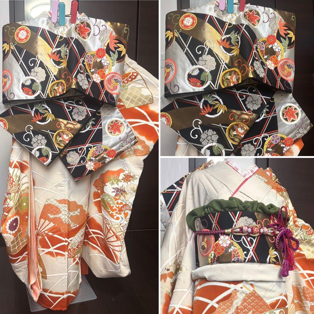 上質　セミアンティーク　振袖フルセット　成人式