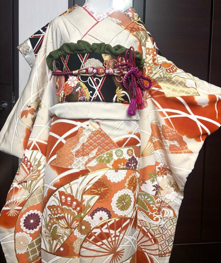 上質　セミアンティーク　振袖フルセット　成人式