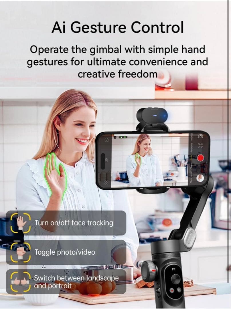 AOCHUAN スマートフォン用ジンバルスタビライザー