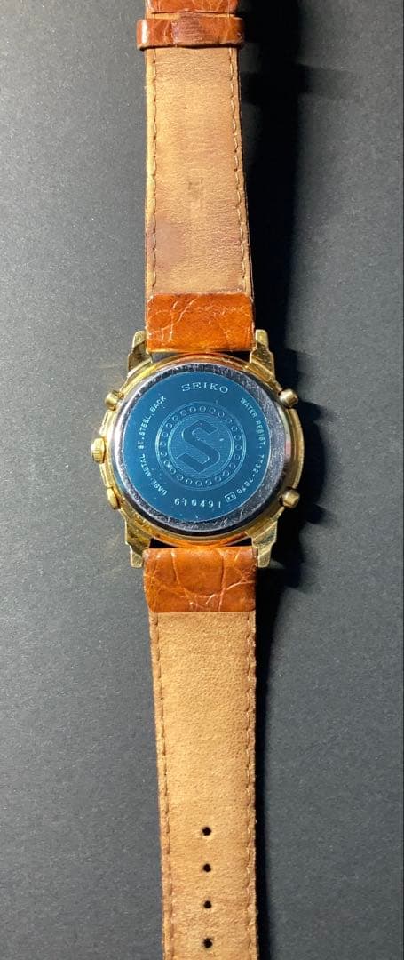 SEIKO 7T32-7B70 Chronograph ゴールド ブラック