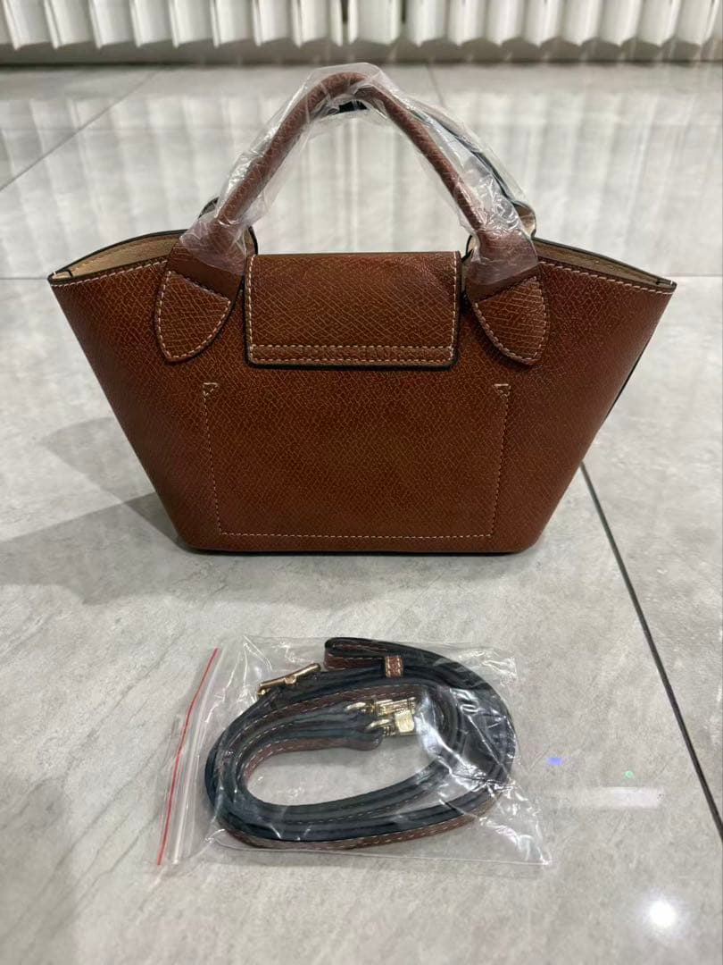 ロンシャン LONGCHAMP PURE XS トートバッグブラウン - レザー