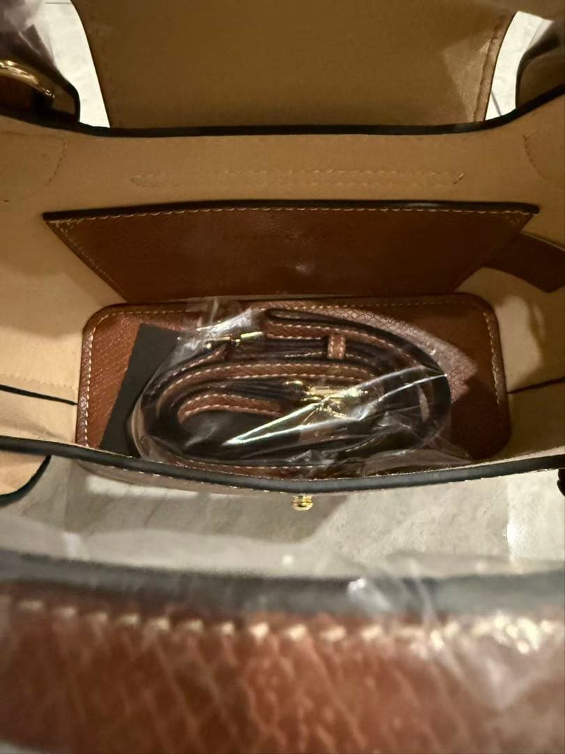 ロンシャン LONGCHAMP PURE XS トートバッグブラウン - レザー