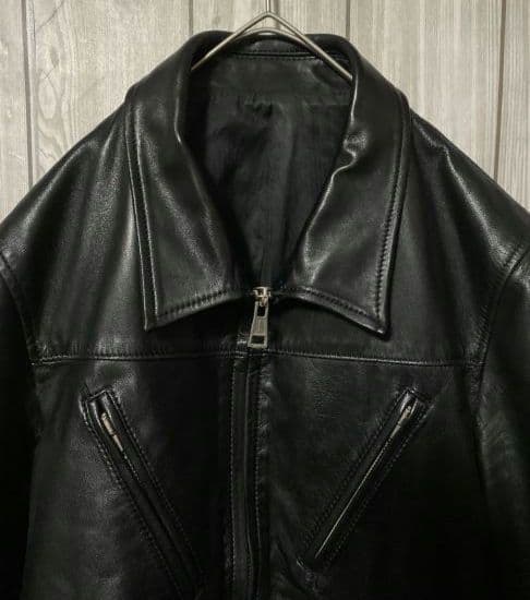 専用　Lounge Lizard 襟付　ライダース　レザー　　ホース　逆八の字