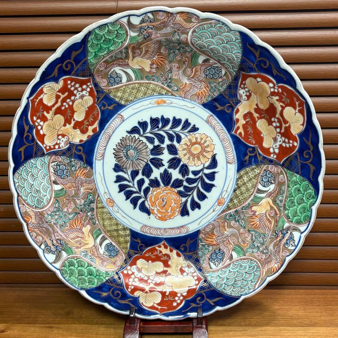 江戸時代◎古伊万里 赤絵　大皿　正月　御節　おもてなし