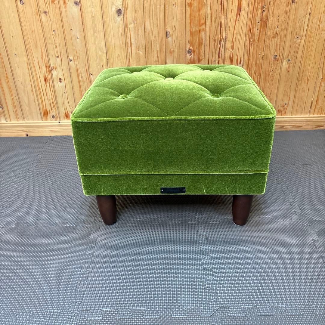 カリモク60 X36206 モケットグリーン オットマン