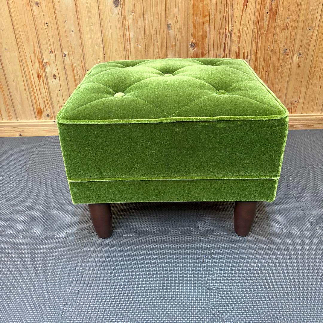 カリモク60 X36206 モケットグリーン オットマン