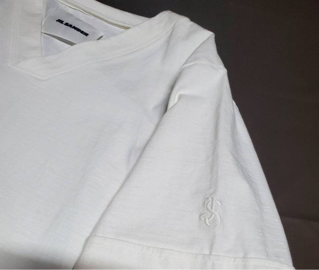 新品未使用 JIL SANDER VネックTシャツ ホワイト L ジルサンダー