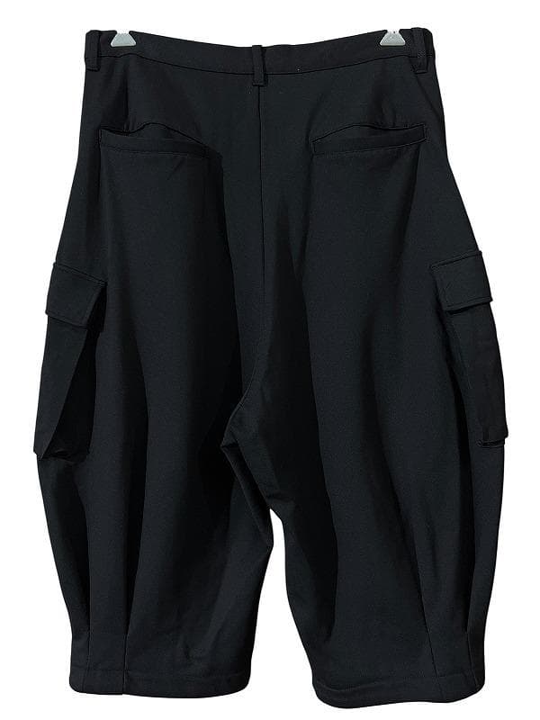 美品 23SS グラム クロップド サルエル カーゴ パンツ 黒 ブラック L