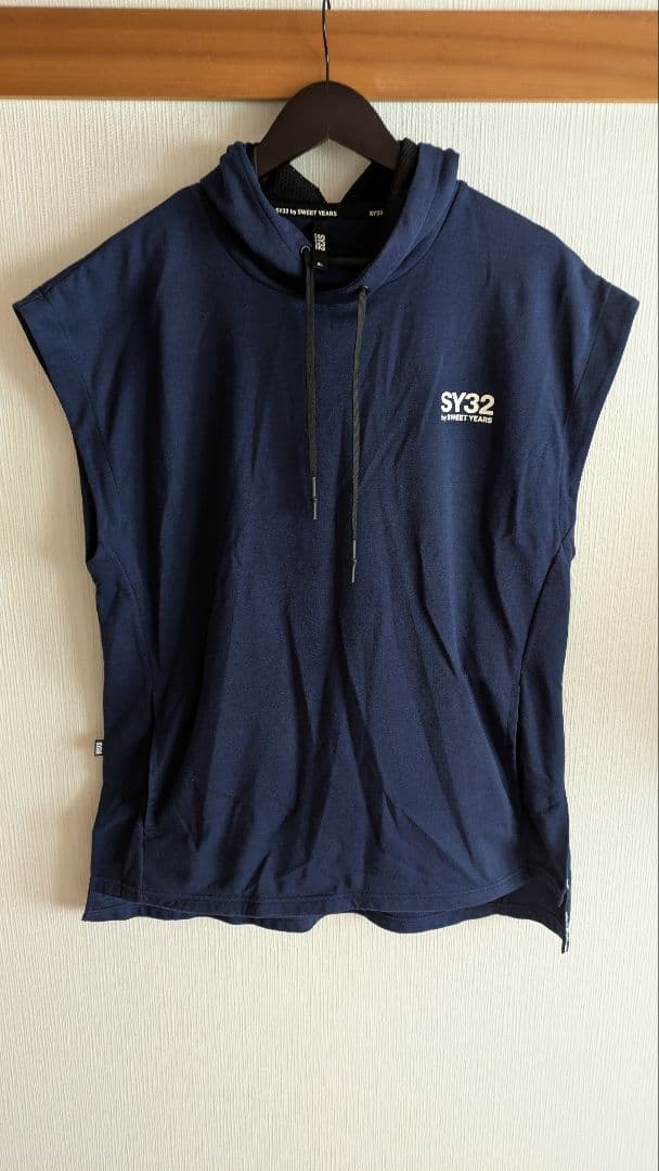 朝倉未来さん着用モデル SY32 ノースリーブパーカー XL ネイビー