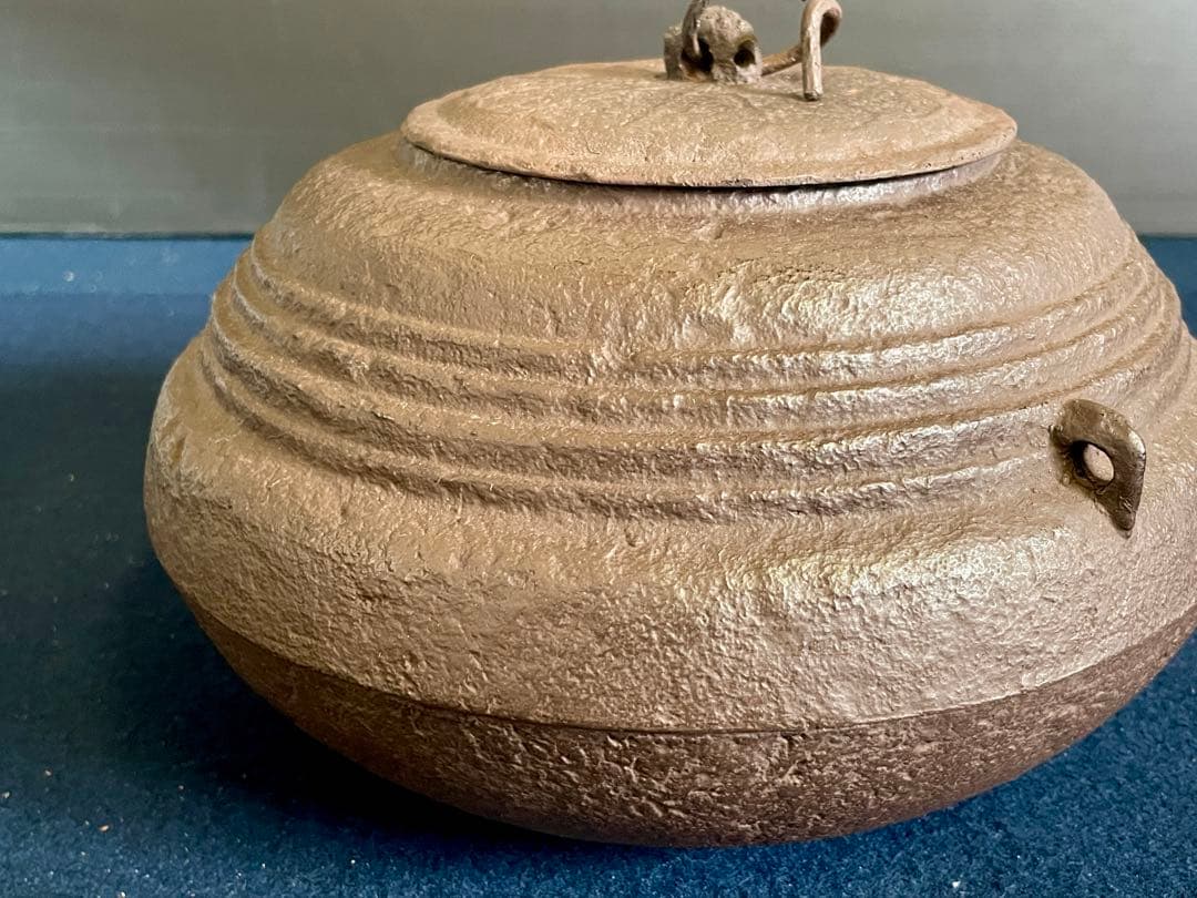 割引❣️【未使用 美品】「母」 古天明筋釜 畠春斎 模東京国立博物館蔵 替蓋 F天