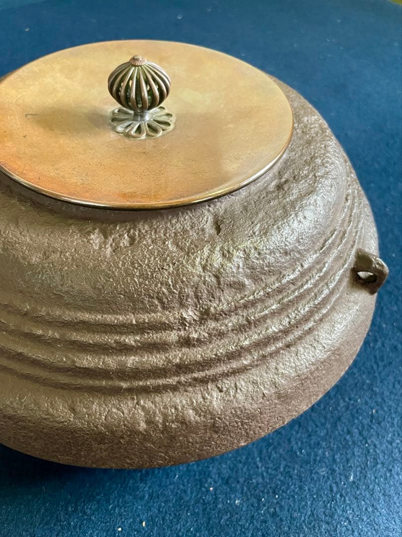 割引❣️【未使用 美品】「母」 古天明筋釜 畠春斎 模東京国立博物館蔵 替蓋 F天