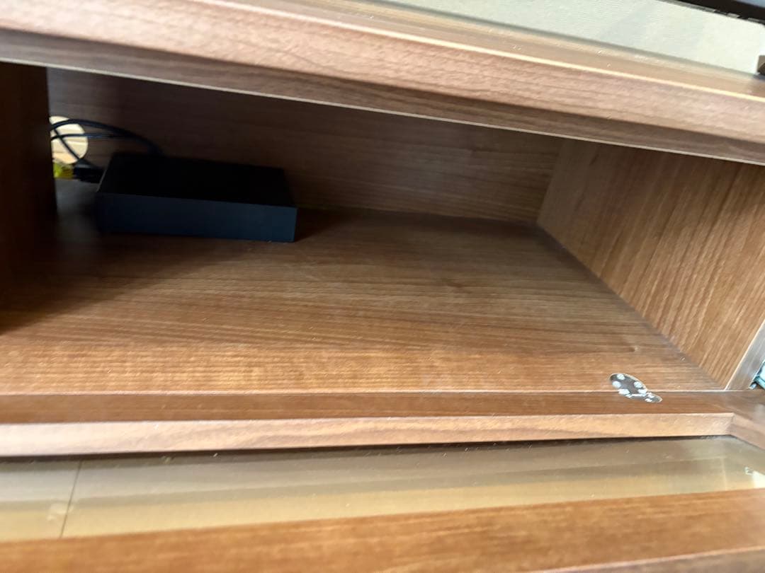 メルちゃん　ウッド調ガラス扉付き　テレビ台