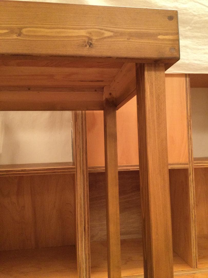 【中古アンティーク机】木製シンプルデザインテーブル