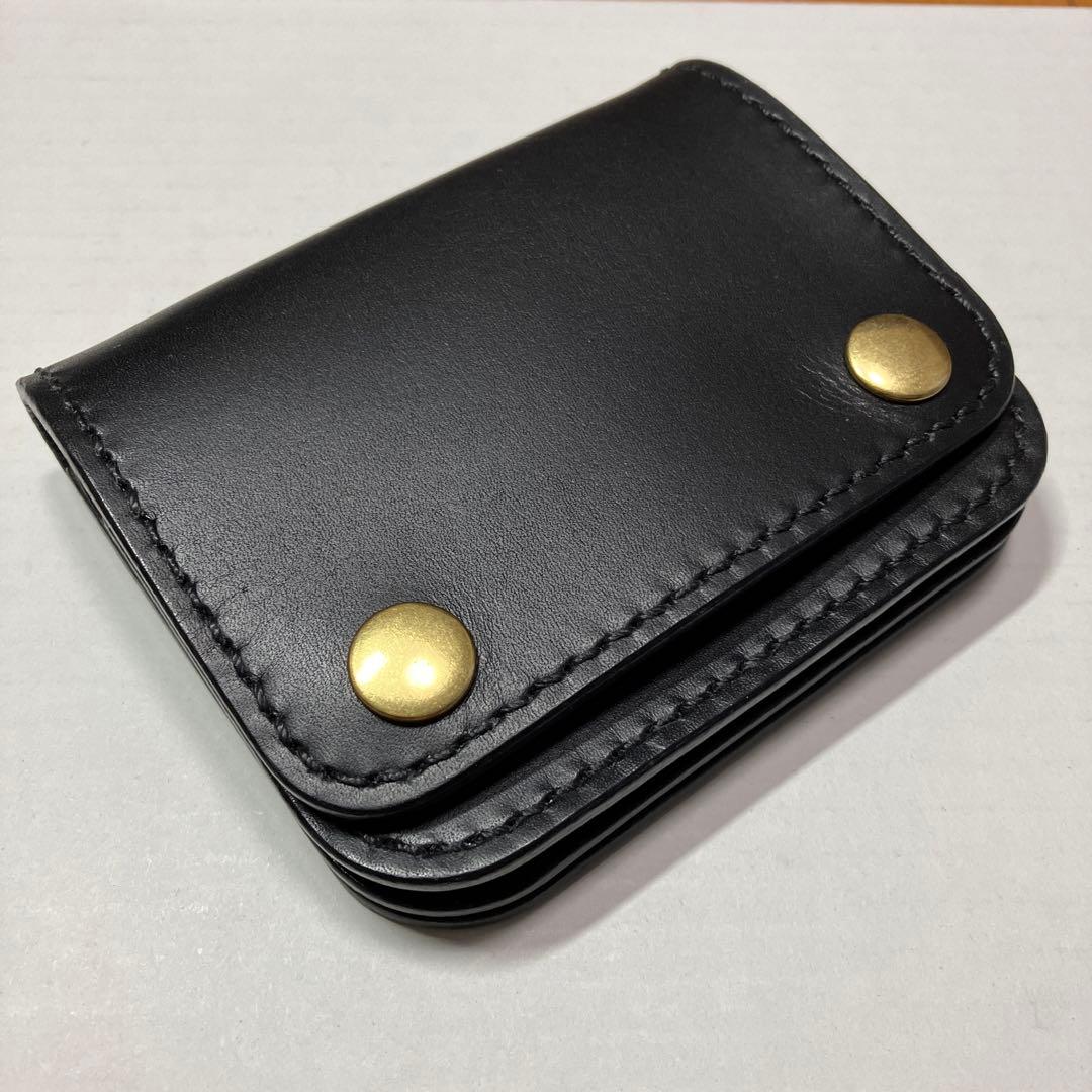 [ハンドメイド]ミニトラッカーウォレット 北米産ステアハイド