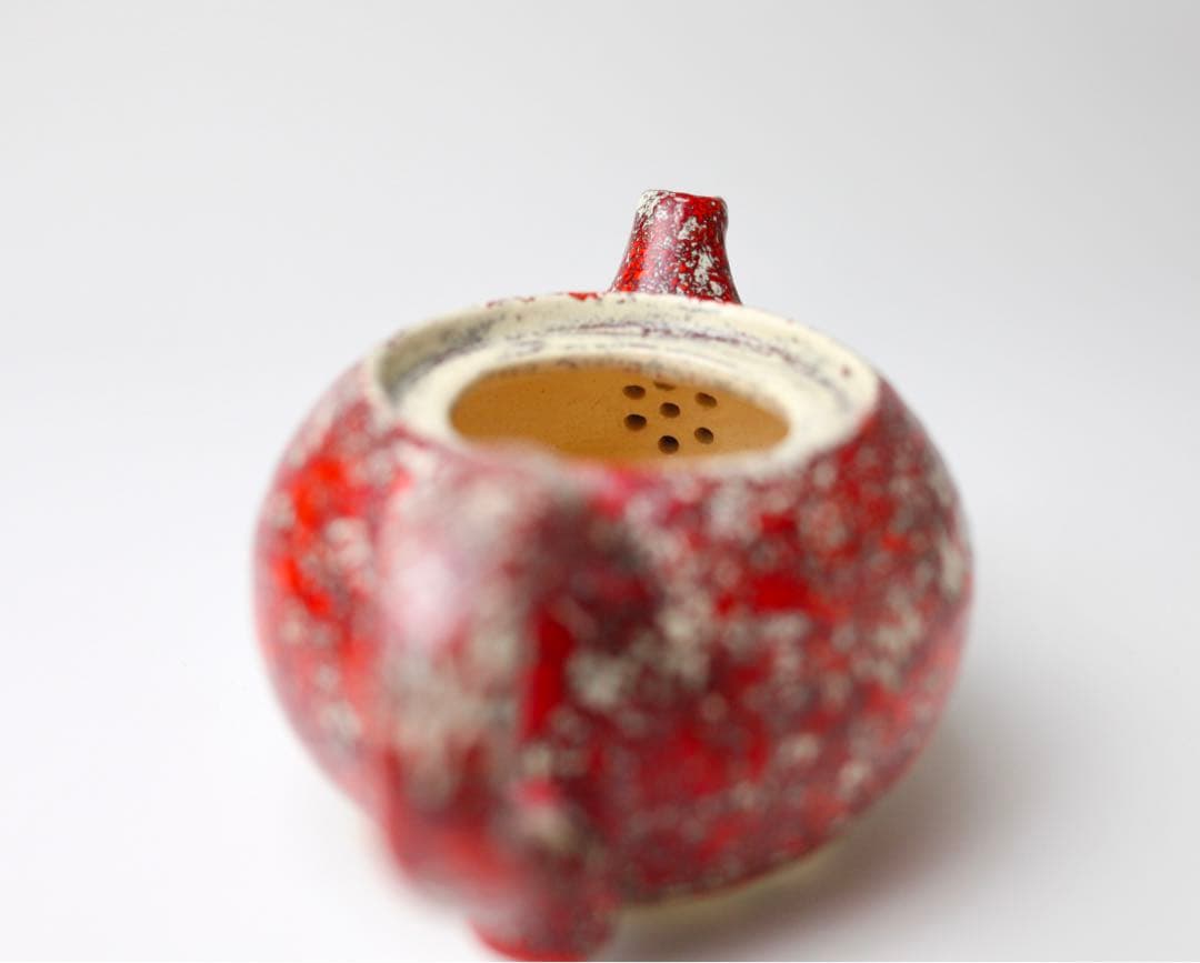 箕面焼　松田箕山　後手急須　茶器