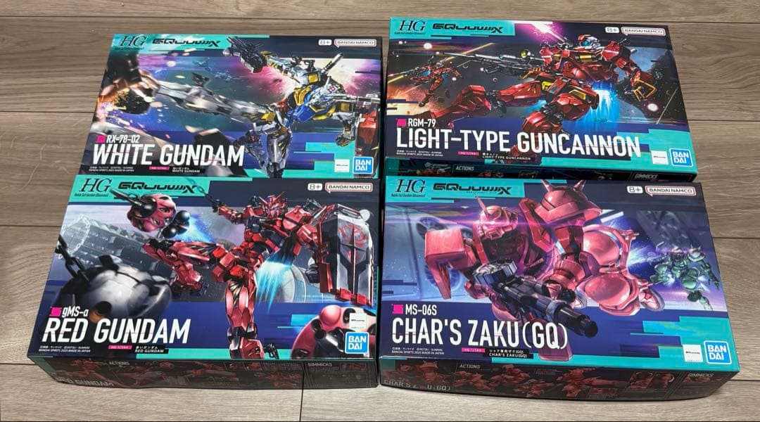 HG 白いガンダム 赤いガンダム 軽キャノン シャア専用ザク4点セット