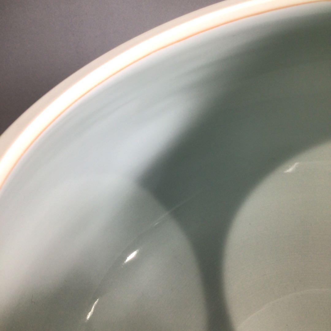 Ｐ１４３　水指　『寺田嘉扇造』『白金彩秋模様』『平水指』　共箱　茶道具